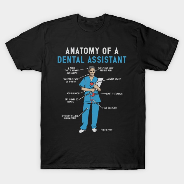 Anatomy of Dental Assistant T-Shirt and Gifts - Funny Dental Assistant Gift T-Shirt by Shirtbubble